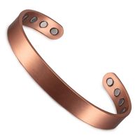 Retro Solid Color Magnetic Material Copper Rings Bracelets sku image 3