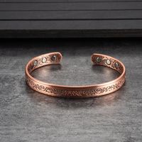 Streetwear Solid Color Copper Magnetic Unisex Bangle main image 4