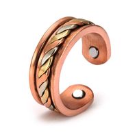 Vintage Style Geometric Magnetic Material Copper Rings Bracelets sku image 2