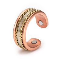 Vintage-stil Geometrisch Magnetisches Material Kupfer Ringe Armbänder sku image 1