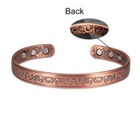 Streetwear Solid Color Copper Magnetic Unisex Bangle main image 2