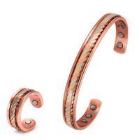 Vintage Style Geometric Magnetic Material Copper Rings Bracelets sku image 6