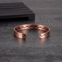 Casual Streetwear Geometric Magnetic Material Copper Women's Bangle main image 3