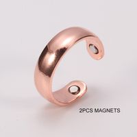 Simple Style Geometric Solid Color Copper Plating Unisex Open Rings sku image 3
