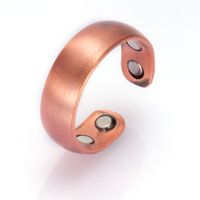 Simple Style Geometric Solid Color Copper Plating Unisex Open Rings main image 1