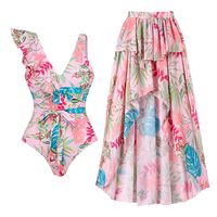 Women's Vacation Leaf Printing 2 Piece Set One Piece main image 1
