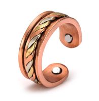 Vintage Style Geometric Magnetic Material Copper Rings Bracelets main image 2