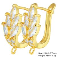 1 Pair Classic Style Square Plating Inlay Copper Zircon 18k Gold Plated White Gold Plated Hoop Earrings sku image 13