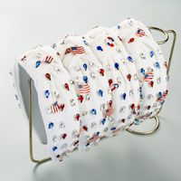 Ethnic Style Water Droplets American Flag Alloy Cloth Inlay Rhinestones Hair Band main image 1