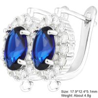 1 Pair Classic Style Square Plating Inlay Copper Zircon 18k Gold Plated White Gold Plated Hoop Earrings sku image 21