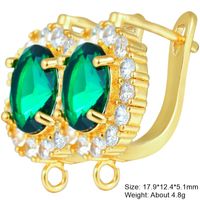 1 Pair Classic Style Square Plating Inlay Copper Zircon 18k Gold Plated White Gold Plated Hoop Earrings sku image 24