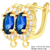 1 Pair Classic Style Square Plating Inlay Copper Zircon 18k Gold Plated White Gold Plated Hoop Earrings sku image 25