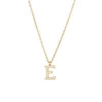 Simple Style Letter Stainless Steel Plating Inlay Zircon White Gold Plated Gold Plated Pendant Necklace sku image 4