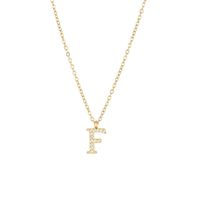 Simple Style Letter Stainless Steel Plating Inlay Zircon White Gold Plated Gold Plated Pendant Necklace sku image 5