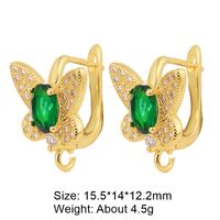 1 Pair Classic Style Square Plating Inlay Copper Zircon 18k Gold Plated White Gold Plated Hoop Earrings sku image 29