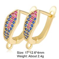 1 Pair Classic Style Square Plating Inlay Copper Zircon 18k Gold Plated White Gold Plated Hoop Earrings sku image 8