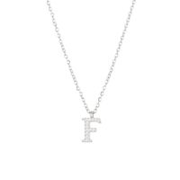 Simple Style Letter Stainless Steel Plating Inlay Zircon White Gold Plated Gold Plated Pendant Necklace sku image 29