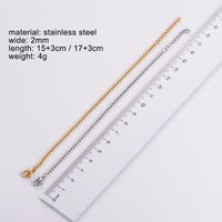 IG Style Casual Simple Style Solid Color 304 Stainless Steel No Inlaid Bracelets In Bulk main image 2