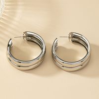 1 Pair Retro Simple Style Commute Round Plating Alloy Ear Studs main image 8
