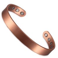 Retro Solid Color Magnetic Material Copper Rings Bracelets main image 3