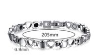 Original Design Heart Shape Titanium Steel Polishing Couple Bracelets sku image 2