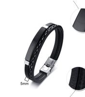 Original Design Geometric Pu Leather Plating Men's Bracelets sku image 3