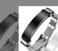 Original Design Geometric Titanium Steel Plating Men's Bracelets sku image 2