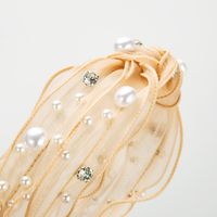 Sweet Irregular Cloth Inlay Artificial Pearls Hair Band main image 4