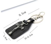 Simple Style Letter Pu Leather Zinc Alloy Patchwork Keychain sku image 18