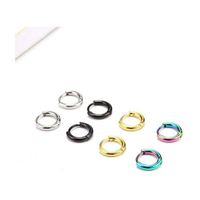 1 Piece Simple Style Circle Plating 304 Stainless Steel Gold Plated Silver Plated Earrings main image 1
