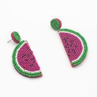 Fashion Fruit Beaded Alloy Plating Women's Drop Earrings 1 Pair sku image 3