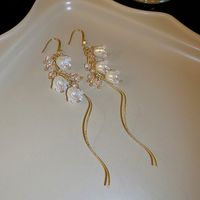 Elegant Vintage Style Geometric Artificial Pearl Alloy Tassel Plating Women's Drop Earrings sku image 5