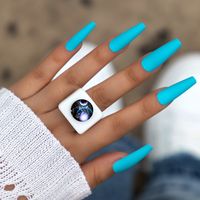Simple Fashion Transparent Acrylic Resin French Retro Wind Creative Diamond Ring sku image 52