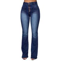 Women's Street Classic Style Solid Color Full Length Washed Jeans main image 2