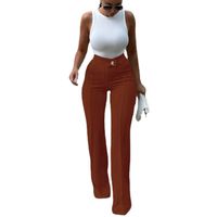 Women's Daily Street Casual Solid Color Full Length Straight Pants main image 2