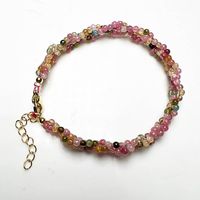 Simple Style Solid Color Austrian Crystal Beaded Necklace sku image 2