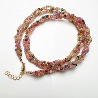 Simple Style Solid Color Austrian Crystal Beaded Necklace sku image 5