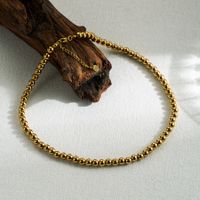 Ig-stil Einfacher Stil Einfarbig Rostfreier Stahl 18 Karat Vergoldet Halskette sku image 3