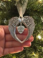 Christmas Simple Style Angel Wings Alloy Holiday Hanging Ornaments main image 1