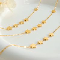 Fairy Style Simple Style Star Titanium Steel Plating 18k Gold Plated Necklace main image 10