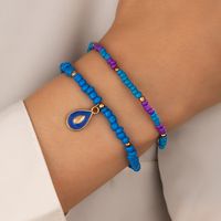 New Bracelet Set National Wind Wax Line Weave Beaded Coconut Pineapple Bracelet Nihaojewelry Wholesale sku image 1