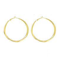 1 Pair Casual Modern Style Round Plating Alloy Gold Plated Hoop Earrings Earrings main image 3