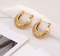 1 Paire Style Simple Style Classique Forme C Placage Acier Au Titane Des Boucles D'oreilles main image 6