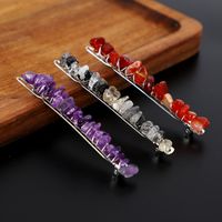 Simple Style Solid Color Rectangle Crystal Hair Clip main image 3