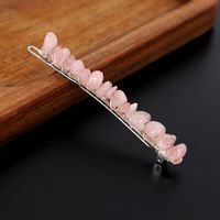 Simple Style Solid Color Rectangle Crystal Hair Clip main image 2