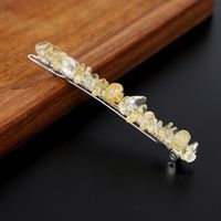 Simple Style Solid Color Rectangle Crystal Hair Clip sku image 1