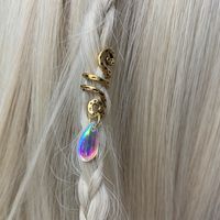 Women's Retro Water Droplets Waves Artificial Crystal Alloy Handmade Hair Accessories sku image 16