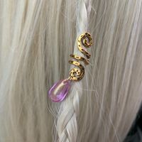 Women's Retro Water Droplets Waves Artificial Crystal Alloy Handmade Hair Accessories sku image 5