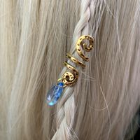 Women's Retro Water Droplets Waves Artificial Crystal Alloy Handmade Hair Accessories sku image 4