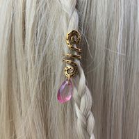 Women's Retro Water Droplets Waves Artificial Crystal Alloy Handmade Hair Accessories sku image 7